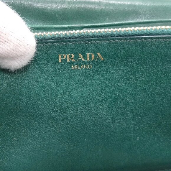 Prada Long Wallet Green Leather 4723031 - Picture 5 of 9
